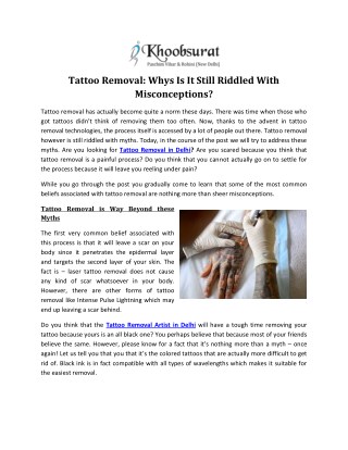 Tattoo removal in Delhi