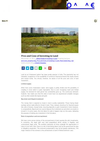 Pros and Cons of Investing in Land