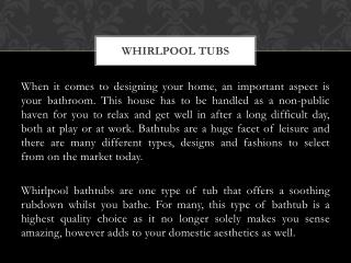 whirlpool tubs