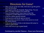 Directions for Game