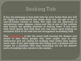 Soaking Tub