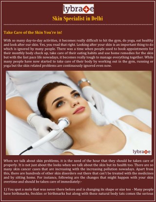 Skin Specialist in Delhi - Lybrate