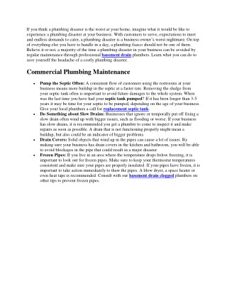 Best Commercial Plumbing Tips