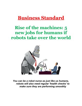 Rise of the machines: 5 new jobs for humans if robots take over the world