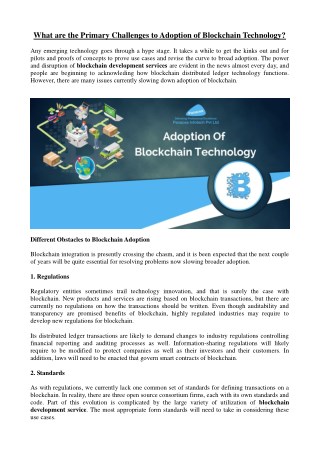 What are the Primary Challenges to Adoption of Blockchain Technology?