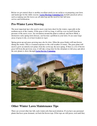 How to Prepare Your Lawn and Landscape for Winter