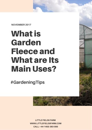 What is Garden Fleece and What are Its Main Uses?