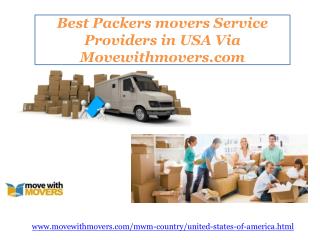 Best Packers movers Service Providers in USA Via Movewithmovers.com