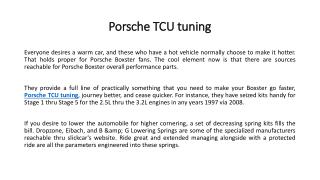 Porsche TCU tuning