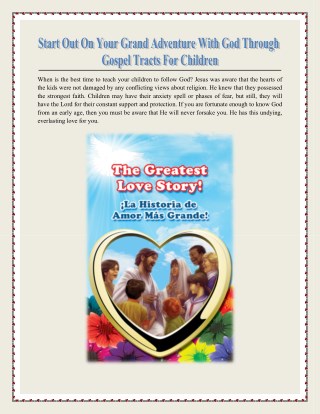 Start Out On Your Grand Adventure With God Through Gospel Tracts For Children