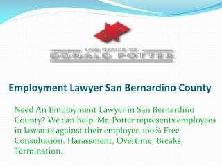 Employment Lawyer San Bernardino County