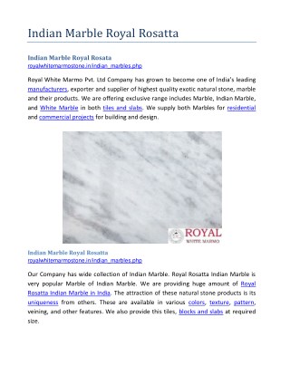 Indian Marble Royal Rosatta