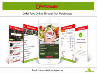 Order Food Online through Ozfoodhunter mobile app