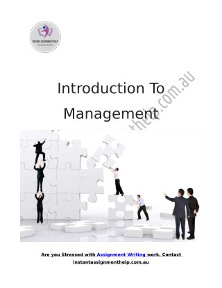 Sample on Introduction To Management