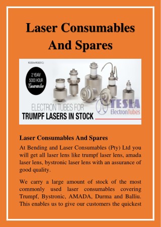 Laser Consumables And Spares