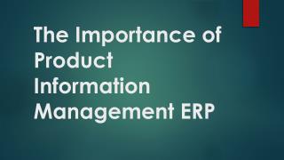 Product Information Management