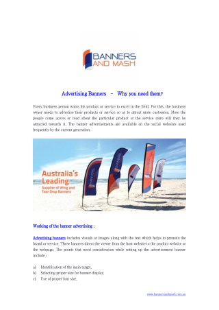 Advertising Banners – Why you need them?