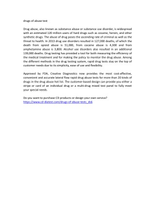 drugs of abuse testing