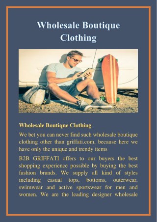 wholesale boutique clothing