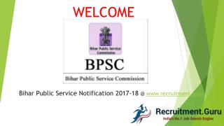 Bihar Public Service Commission Notification 2017 - BPSC 2017