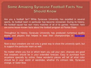 Some Amazing Syracuse Football Facts You Should Know