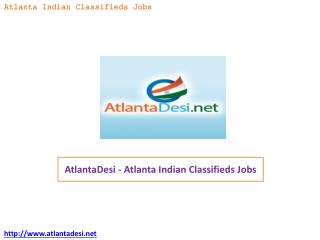 AtlantaDesi - Atlanta Indian Classifieds Jobs