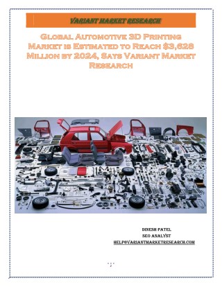 Automotive 3D Printing Market