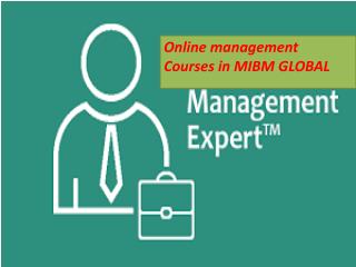 Online management Courses