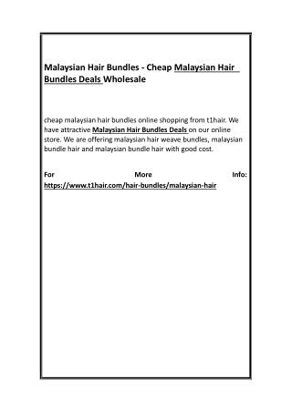 Malaysian Hair Bundles - Cheap Malaysian Hair Bundles Deals Wholesale