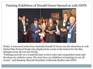 Painting Exhibition of Donald Green Opened at 10th GFFN