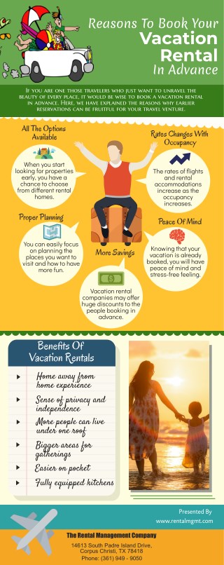 Reasons To Book Your Vacation Rentals In Advance