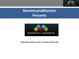 Biofertilizers Market worth 2.31 Billion USD by 2022