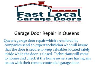 Garage Door Repair in Queens