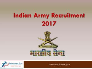 Indian Army 2017 Recruitment Notification