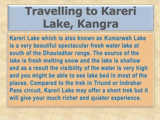 Travelling to Kareri Lake, Kangra