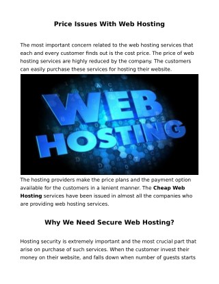 Web Hosting