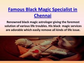 Famous Black Magic Specialist in Chennai