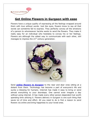 Get Online Flowers in Gurgaon with ease