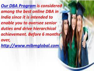 DBA Programme the most abnormal amount of your profession