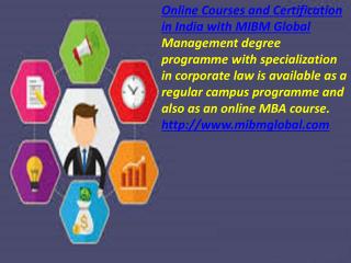 Online Courses and Certification in India