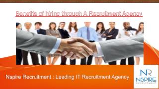 Benefits of Hiring through a Recruitment Agency, Nspire Recruitment