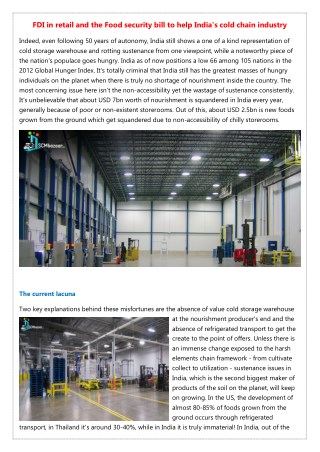Cold Storage Warehouse | SCMBazaar