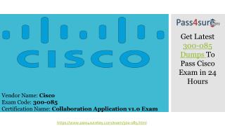 CCNP Cisco 300-085 Dumps 2017 - Real Exam Question