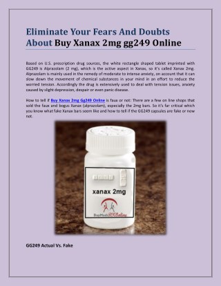 Eliminate Your Fears And Doubts About Buy Xanax 2mg gg249 Online