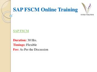 SAP FSCM Course Content PPT