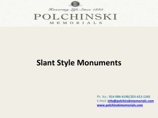 Slant Style Monuments