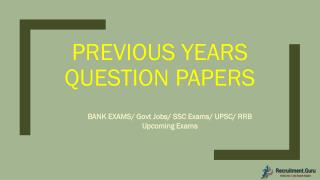Free Download Govt SSC RRB Previous Year Papers PDF