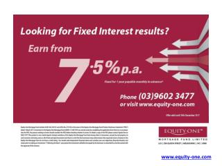 Fixed interest investments
