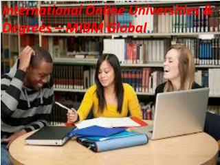 International Online Universities & Degrees in the international business