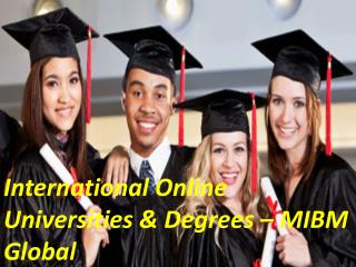 International Online Universities & Degrees online MBA